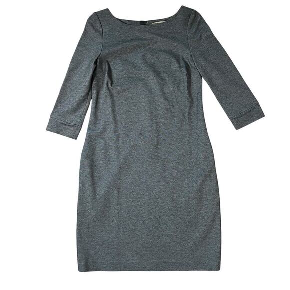 Banana Republic Gray Ponte Sheath Dress Knee Length Business Career wear Size 4 - Picture 1 of 8
